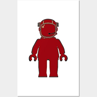 Banksy Style Astronaut Minifigure Posters and Art